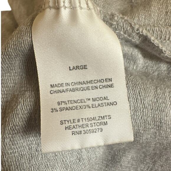 Recreation by Thread & Supply Women's High-Low Oversized Lounge Top Size L Gray - Picture 7 of 7